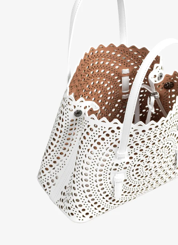 Optic White Mina 25 Bag New Vienne Calfskin Women Alaa Tote Bags
