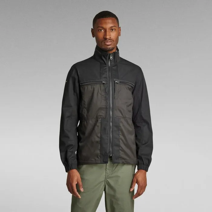 Overshirts Men GStar RAW Unisex Fabric Mix Overshirt Dark Black