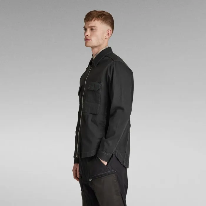 Overshirts Men GStar RAW Zip Overshirt Jet Black