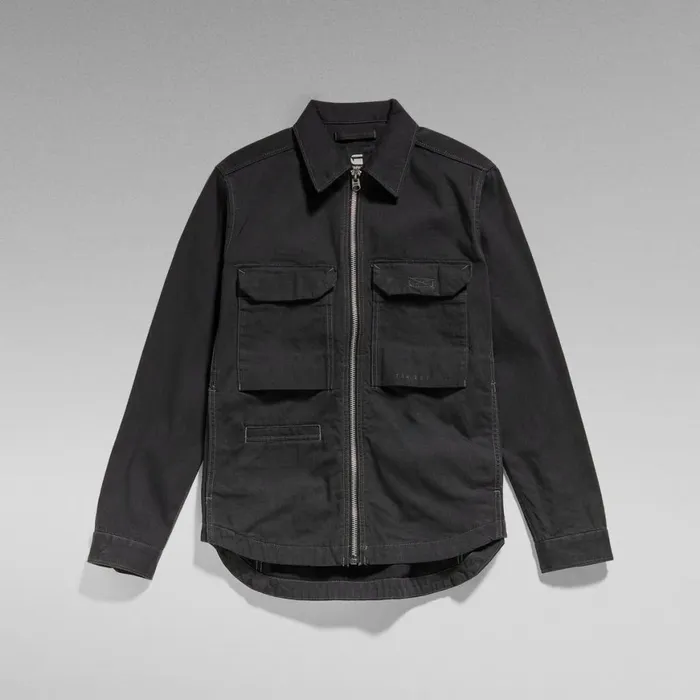 Overshirts Men GStar RAW Zip Overshirt Jet Black