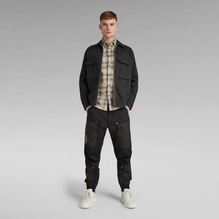 Overshirts Men GStar RAW Zip Overshirt Jet Black
