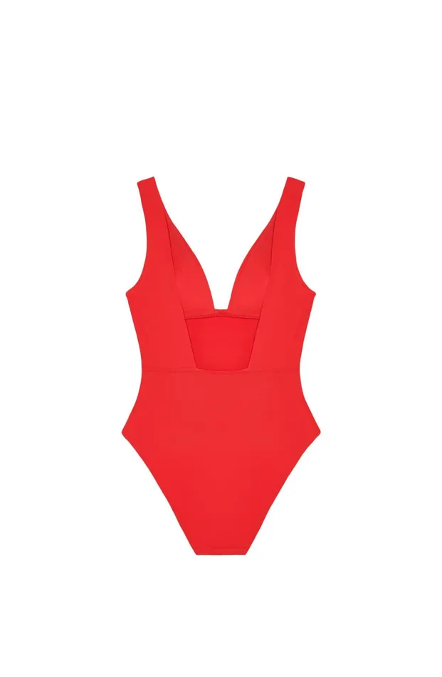 Pain De Sucre Onepiece Swimsuits Women Avany Red