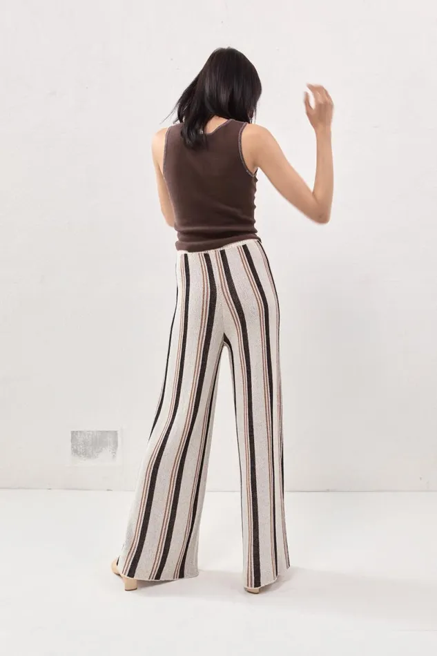 Pants Women VRG GRL Enzo Knit Pants Stripe Pants Women VRG GRL Enzo Knit Pants Stripe