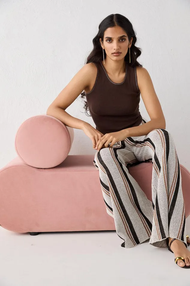 Pants Women VRG GRL Enzo Knit Pants Stripe Pants Women VRG GRL Enzo Knit Pants Stripe