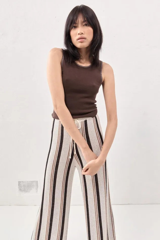 Pants Women VRG GRL Enzo Knit Pants Stripe Pants Women VRG GRL Enzo Knit Pants Stripe