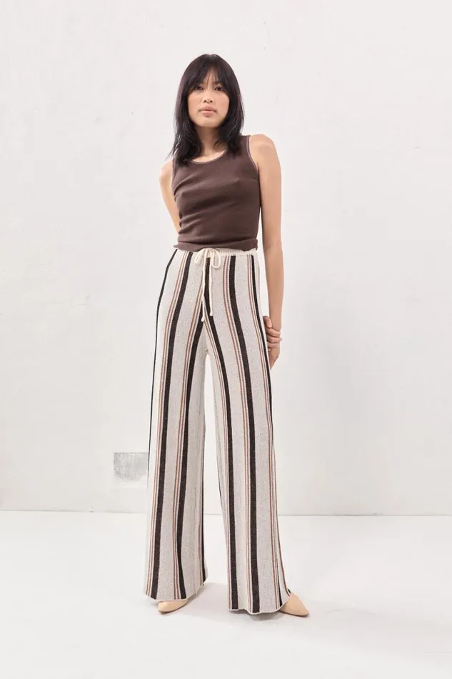 Pants Women VRG GRL Enzo Knit Pants Stripe Pants Women VRG GRL Enzo Knit Pants Stripe