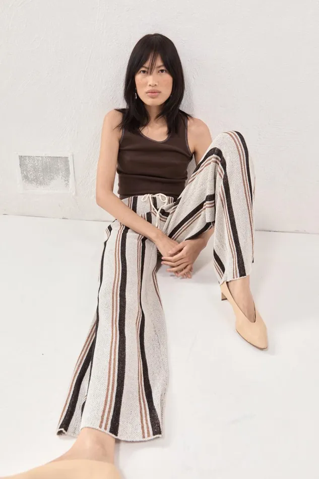Pants Women VRG GRL Enzo Knit Pants Stripe Pants Women VRG GRL Enzo Knit Pants Stripe