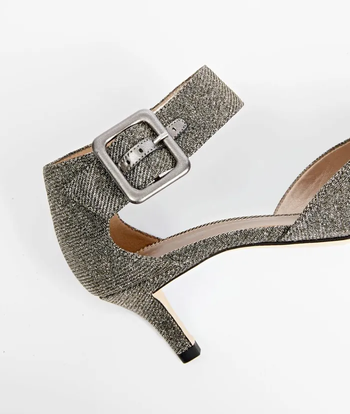 Pelle Moda Berlin Low Heel 8211 Smoke Smoke Glitter Textile Women Low Heels Pelle Moda Berlin Low Heel 8211 Smoke Smoke Glitter Textile Women Low Heels