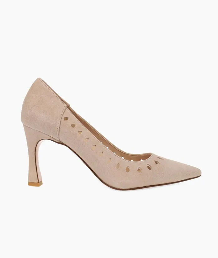 Pelle Moda Iria High Heel 8211 Mushroom Mushroom Kid Suede Women High Heels