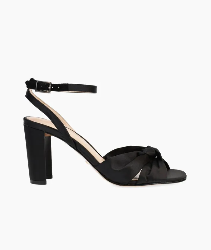 Pelle Moda Nikia High Heel 8211 Black Black Satin Women High Heels