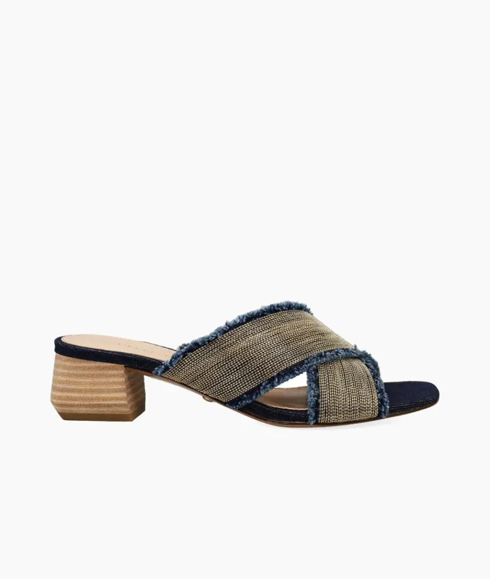 Pelle Moda Tash Slide 8211 Indigo Indigo Denim Women Sandals