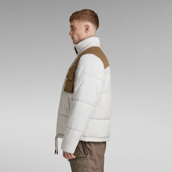 Puffer Jackets Men GStar RAW Attac Utility PM Puffer Cool Grey