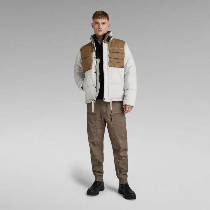 Puffer Jackets Men GStar RAW Attac Utility PM Puffer Cool Grey