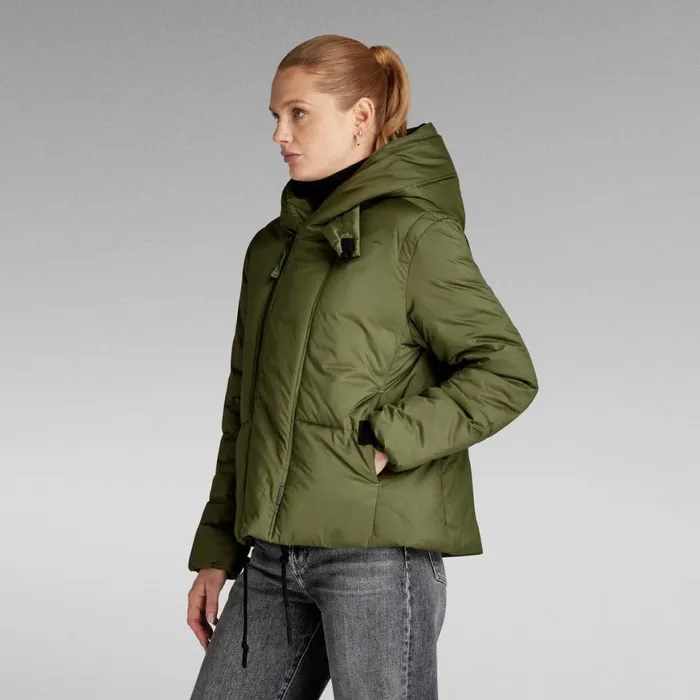 Puffer Jackets Women GStar RAW GWhistler Short Padded Jacket Shadow Olive