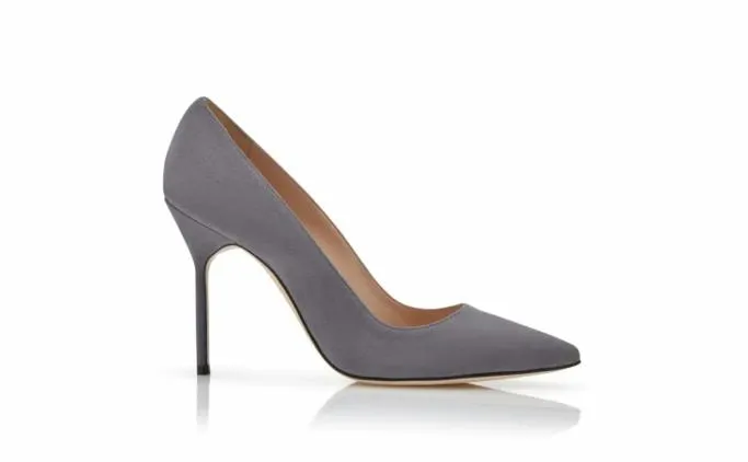 Pumps Women Manolo Blahnik BBGrey Suede Pointed Toe Pumps Pumps Women Manolo Blahnik BBGrey Suede Pointed Toe Pumps