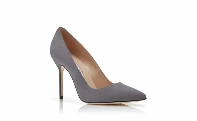 Pumps Women Manolo Blahnik BBGrey Suede Pointed Toe Pumps Pumps Women Manolo Blahnik BBGrey Suede Pointed Toe Pumps