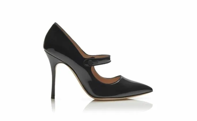 Pumps Women Manolo Blahnik CAMPARINEWBlack Patent Leather Pointed Toe Pumps Pumps Women Manolo Blahnik CAMPARINEWBlack Patent Leather Pointed Toe Pumps
