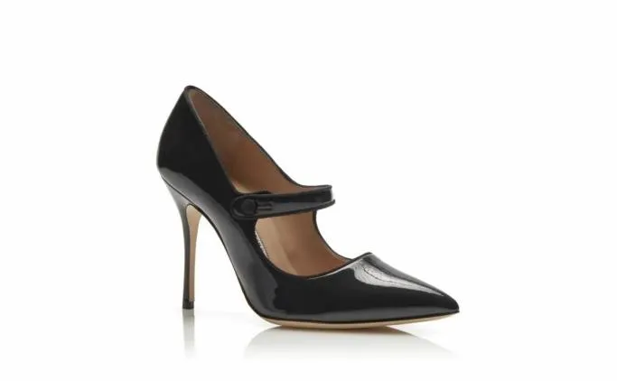 Pumps Women Manolo Blahnik CAMPARINEWBlack Patent Leather Pointed Toe Pumps Pumps Women Manolo Blahnik CAMPARINEWBlack Patent Leather Pointed Toe Pumps