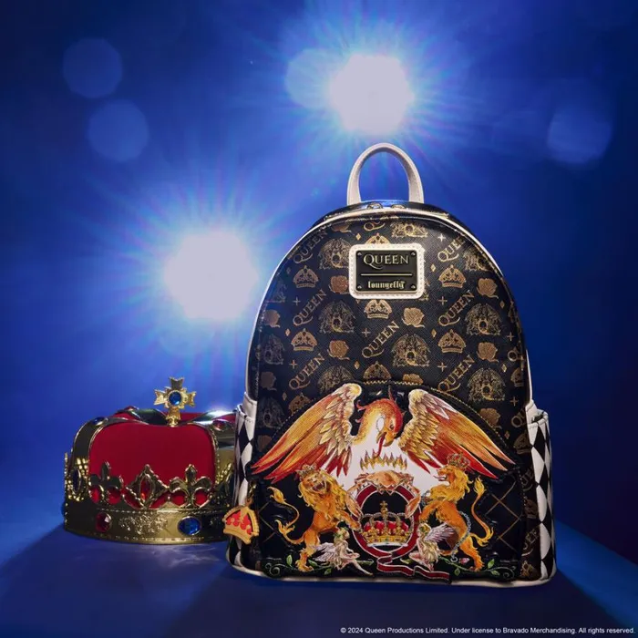 Queen Crest Logo Mini Backpack Unisex Loungefly Bags and Wallets Queen Crest Logo Mini Backpack Unisex Loungefly Bags and Wallets