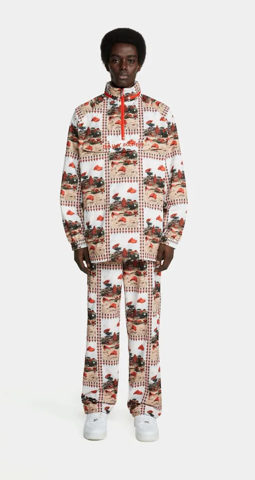Red Grey Rashid Pants Women Daily Paper Trousers