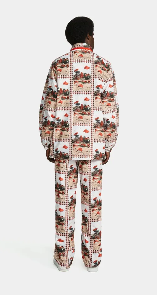 Red Grey Rashid Pants Women Daily Paper Trousers