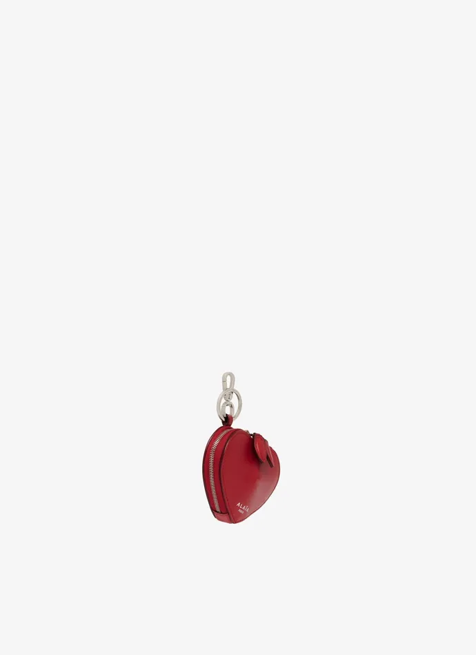 Red LE CUR COIN PURSE IN CALFSKIN Women Alaa Small Leather Goods
