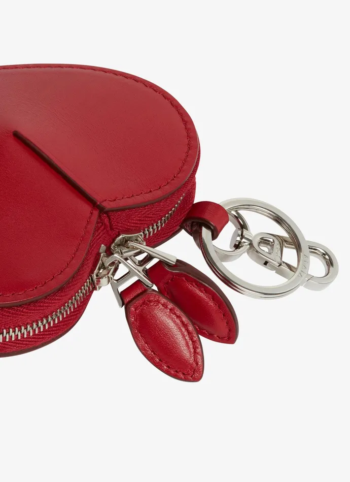 Red LE CUR COIN PURSE IN CALFSKIN Women Alaa Small Leather Goods