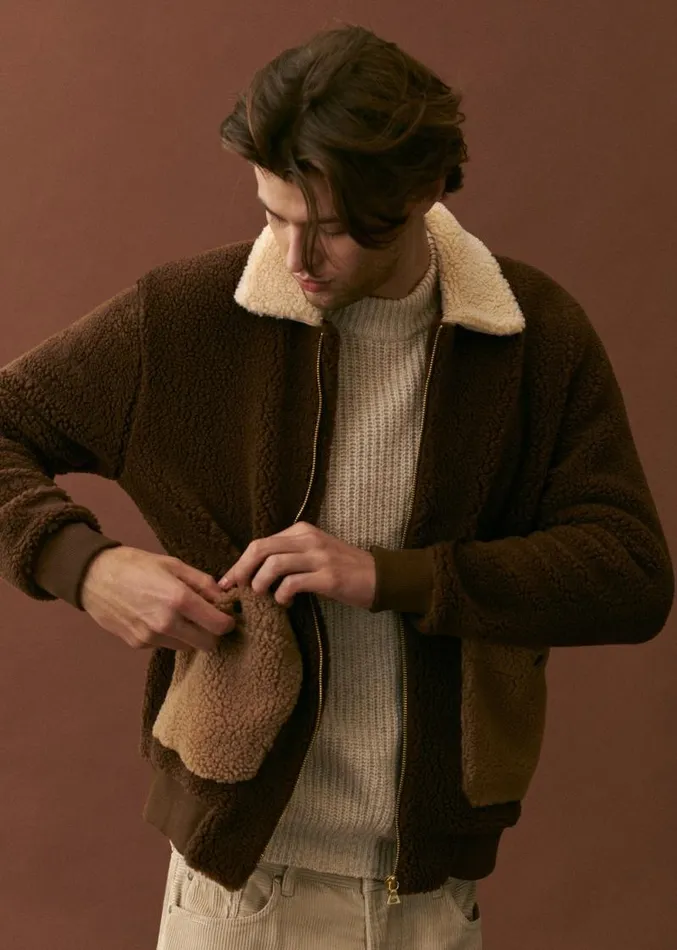 Szane Jackets and Coats Mens Bayers Jacket Ecru Brown