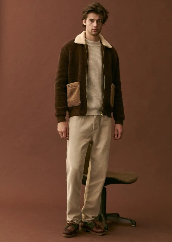 Szane Jackets and Coats Mens Bayers Jacket Ecru Brown