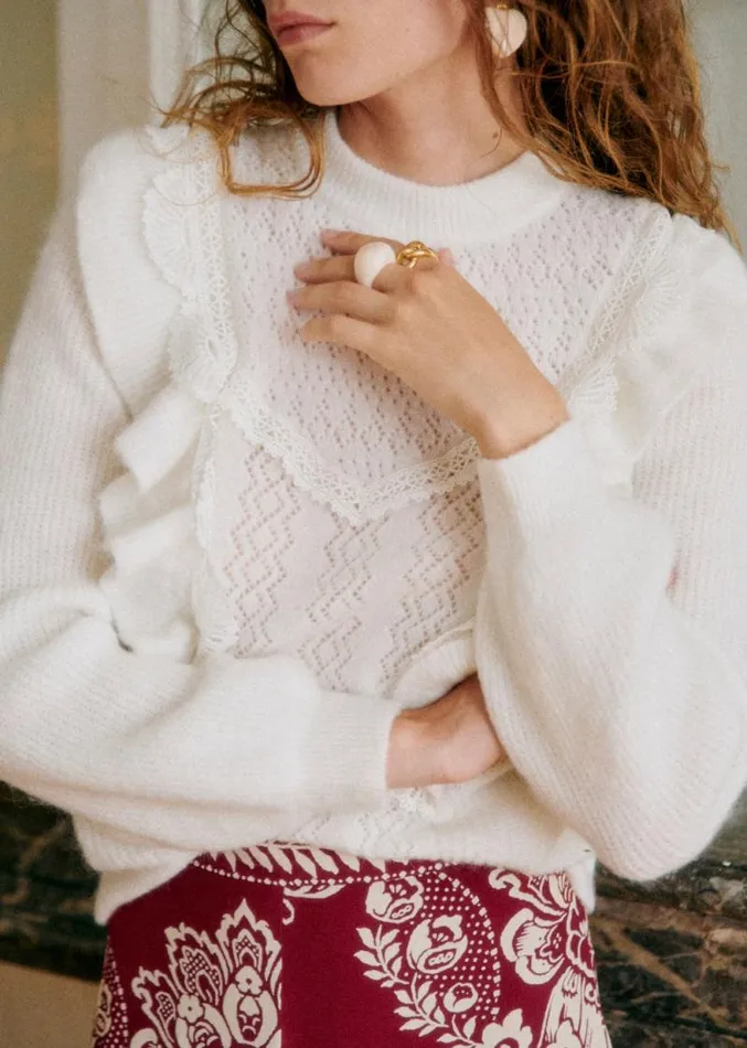 Szane Knitwear Womens Domi Jumper Ecru