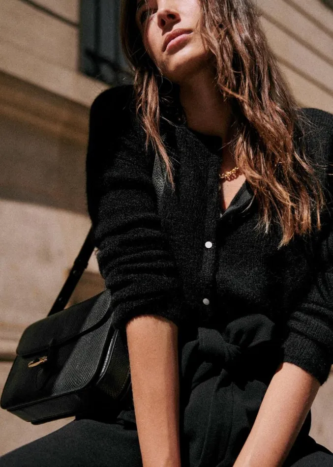 Szane Knitwear Womens Gaspard Cardigan Black