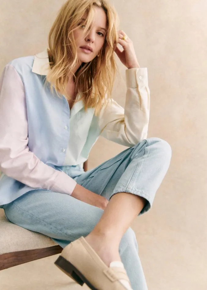 Szane Tops Womens Tomboy Shirt Pastel Colours
