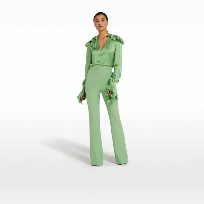 Safiyaa Alexa Sage Trousers Women Trousers