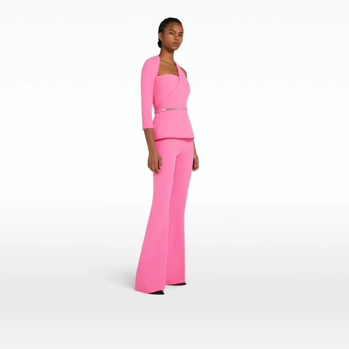 Safiyaa Giustina Aurora Top With Embroidered Belt Women Tops