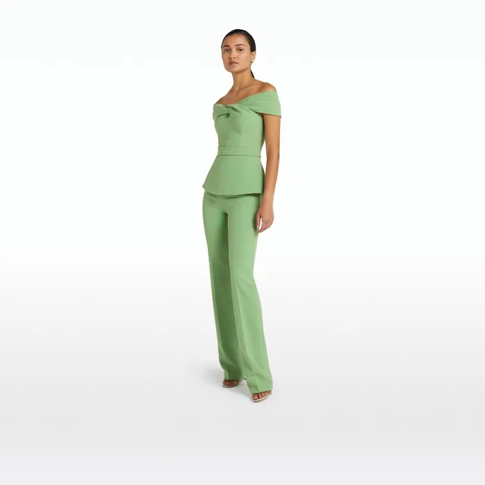 Safiyaa Goldie Sage Trousers Women Trousers