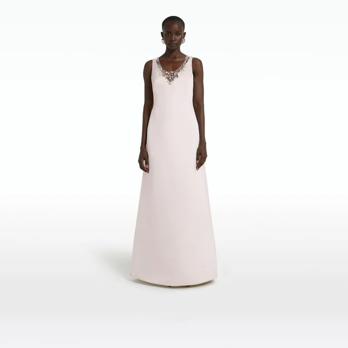 Safiyaa Mariam Barely Pink Long Dress Women Dresses
