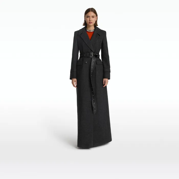 Safiyaa Marlena Speckled Grey Coat Women Jackets and Coats