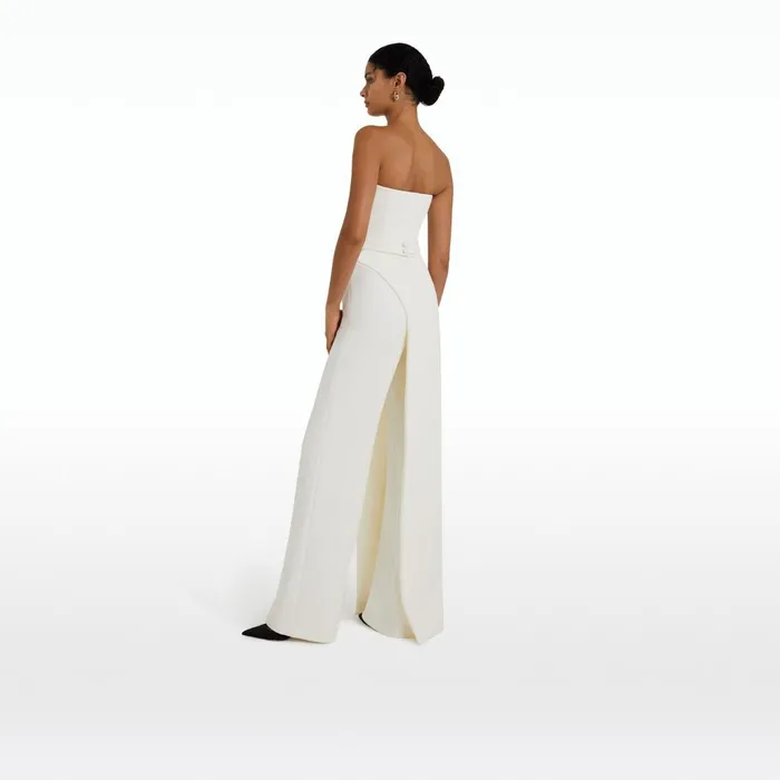 Safiyaa Remi Strapless Jumpsuit Ivory Women Jumpsuits