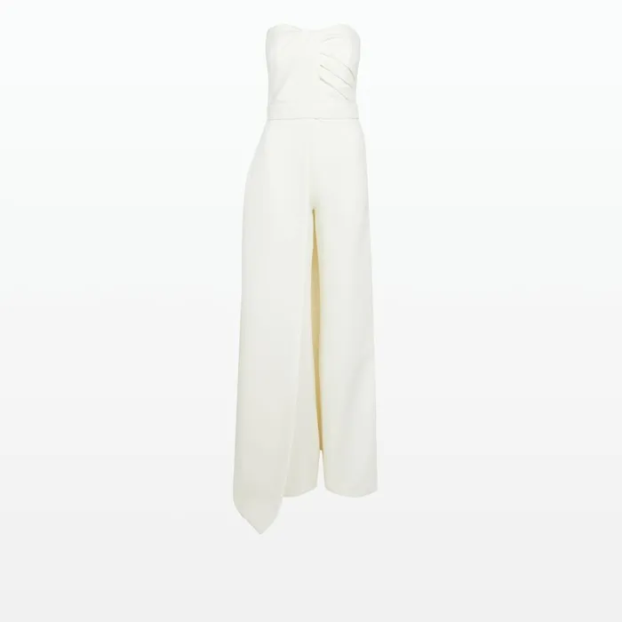 Safiyaa Remi Strapless Jumpsuit Ivory Women Jumpsuits