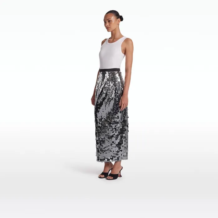 Safiyaa Siga Gunmetal Skirt Women Skirts