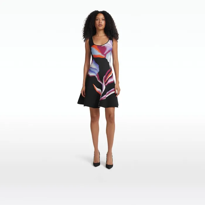 Safiyaa Yara Black Knit Short Dress Women Knitwear