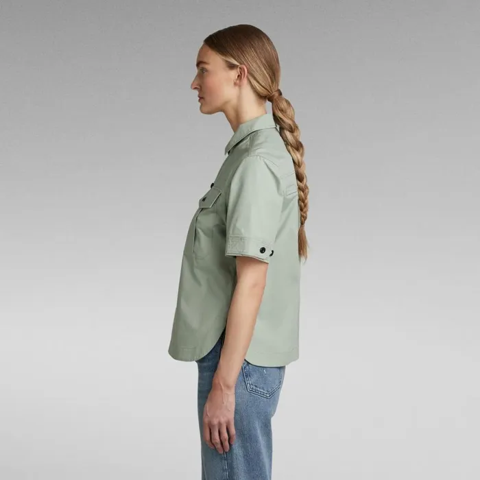 Shirts and Blouses Women GStar RAW Officer Bowling Shirt Iceberg Green