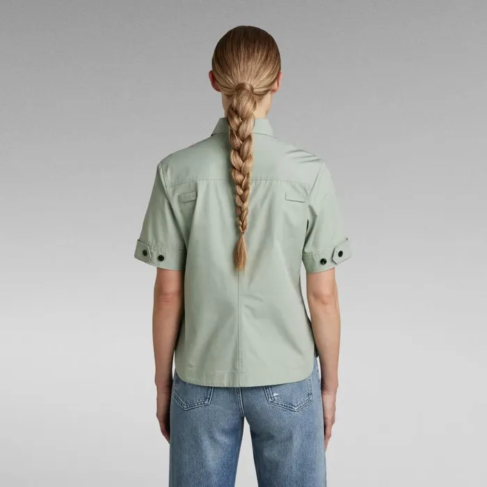 Shirts and Blouses Women GStar RAW Officer Bowling Shirt Iceberg Green