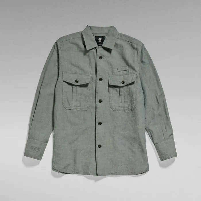 Shirts and Blouses Women GStar RAW Officer Boyfriend Shirt Grey Moss