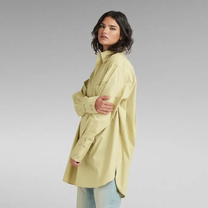 Shirts and Blouses Women GStar RAW Oversized Boyfriend Shirt Leek Green