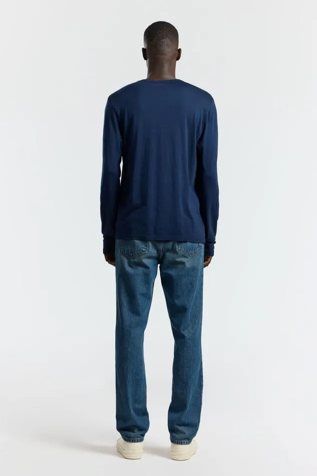 Shirts Men COTTON CITIZEN Classic Crew Long Sleeve Shirt Super Navy