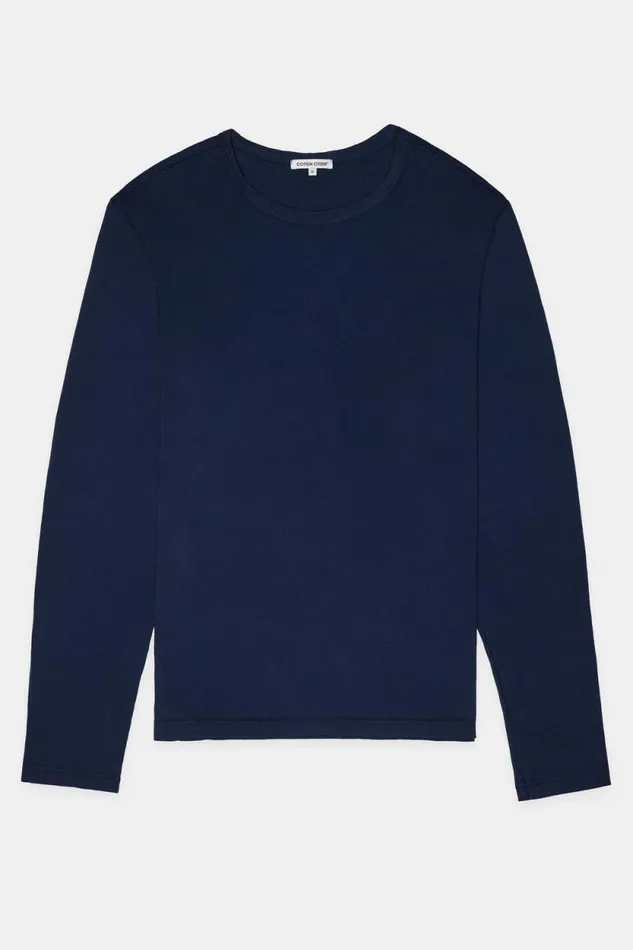 Shirts Men COTTON CITIZEN Classic Crew Long Sleeve Shirt Super Navy