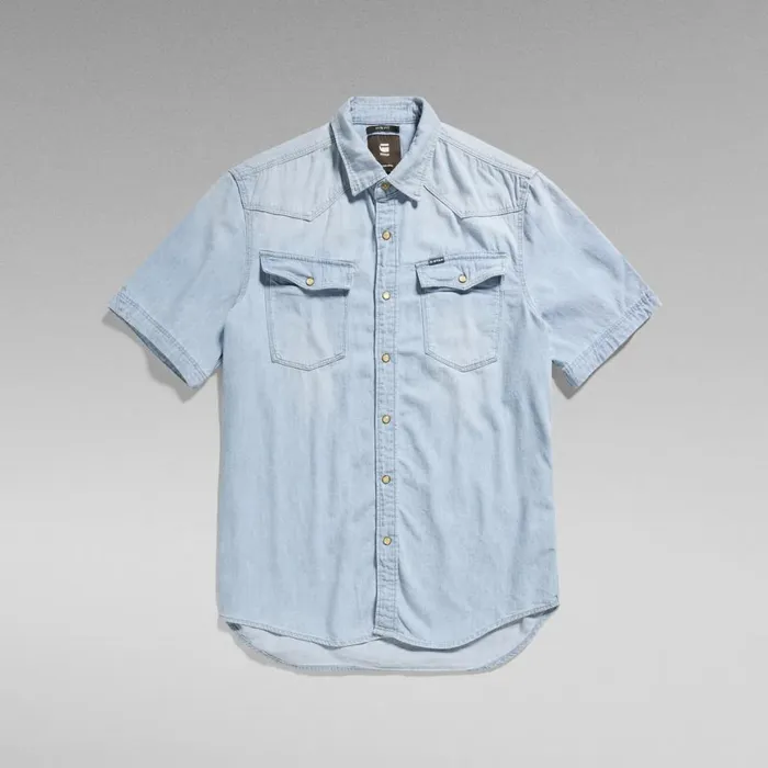 Shirts Men GStar RAW 3301 Slim Denim Shirt Light Aged