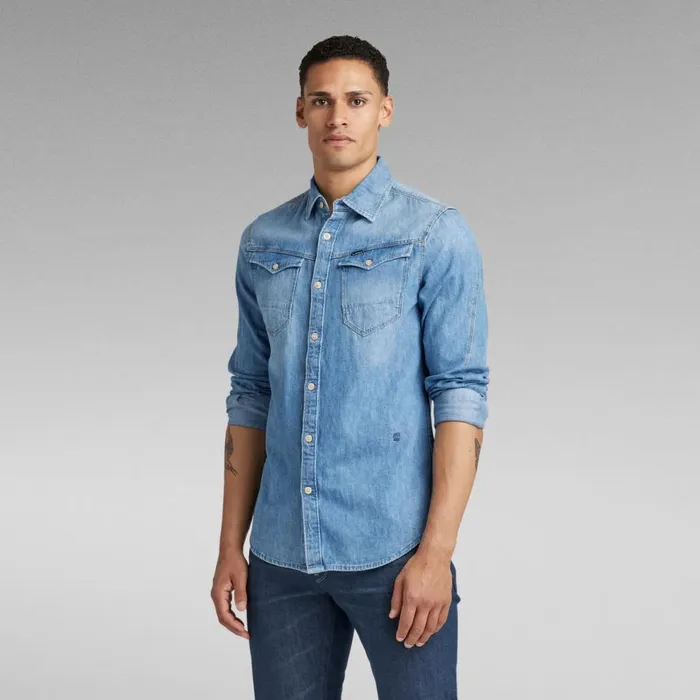 Shirts Men GStar RAW Arc 3D Slim Shirt Medium Aged
