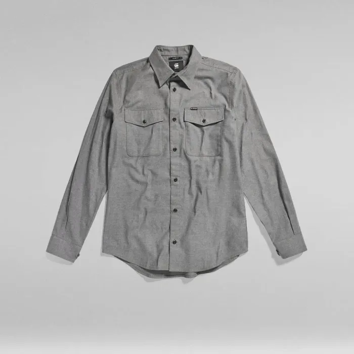 Shirts Men GStar RAW Marine Slim Shirt Basalt Heather
